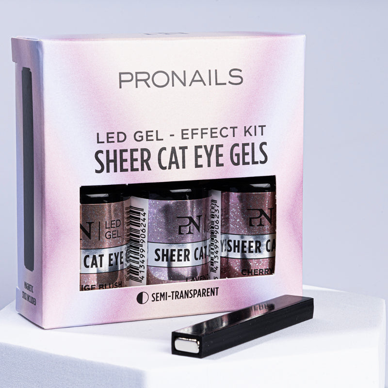 Effect Kit 3 x 6 ml - Sheer Cat Eye Gel + Magnet